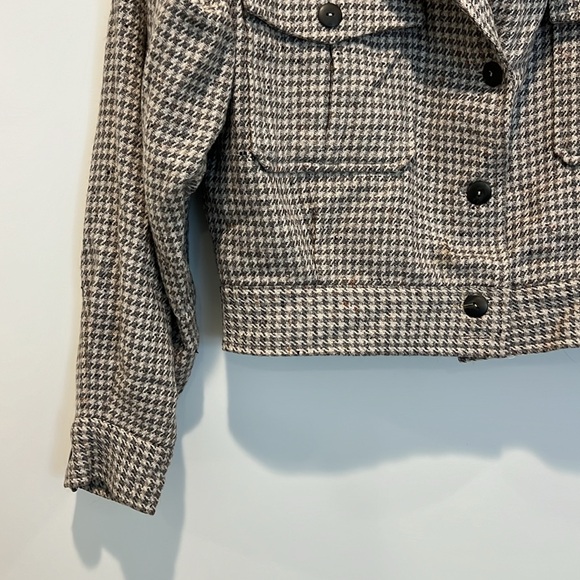 Vintage AnnTaylor wool houndstooth jacket - Picture 3 of 5